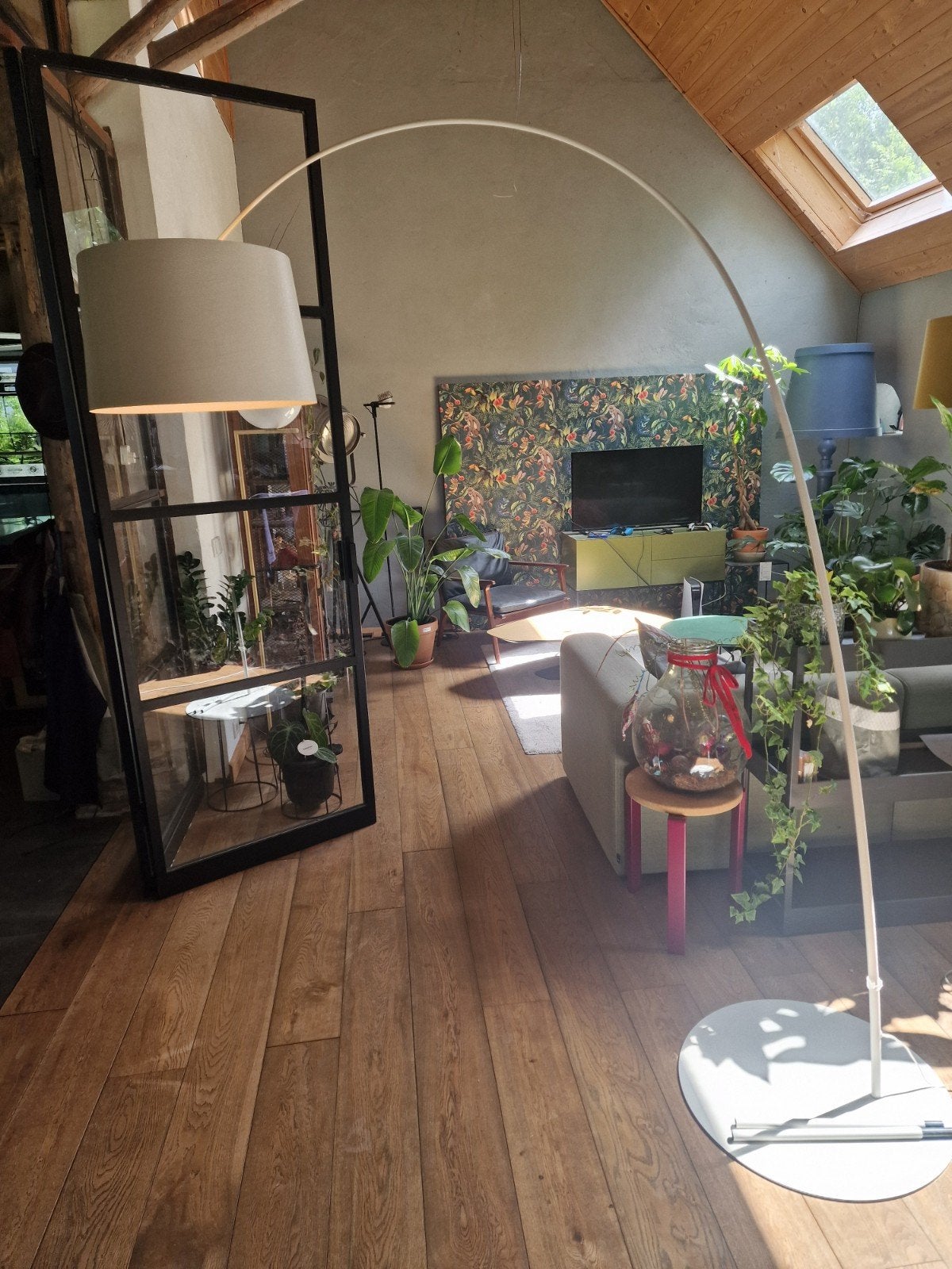 Foscarini twiggy design booglamp greige, Ophalen, Gebruikt, 150 tot 200 cm