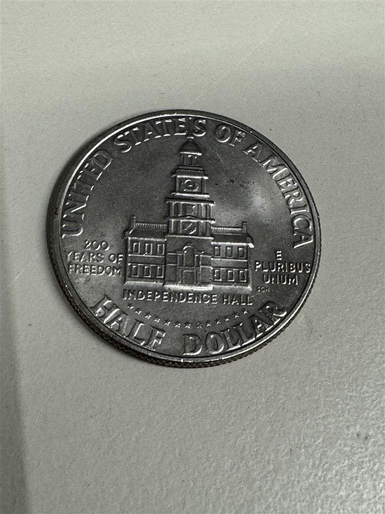 Amerikaanse munt - USA Kennedy Half Dollar coin 1976, Ophalen of Verzenden, Noord-Amerika