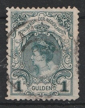 49  1898  Kon. Wilhelmina  "Kroningsgulden", Postzegels en Munten, Postzegels | Nederland, Ophalen of Verzenden, T/m 1940, Gestempeld