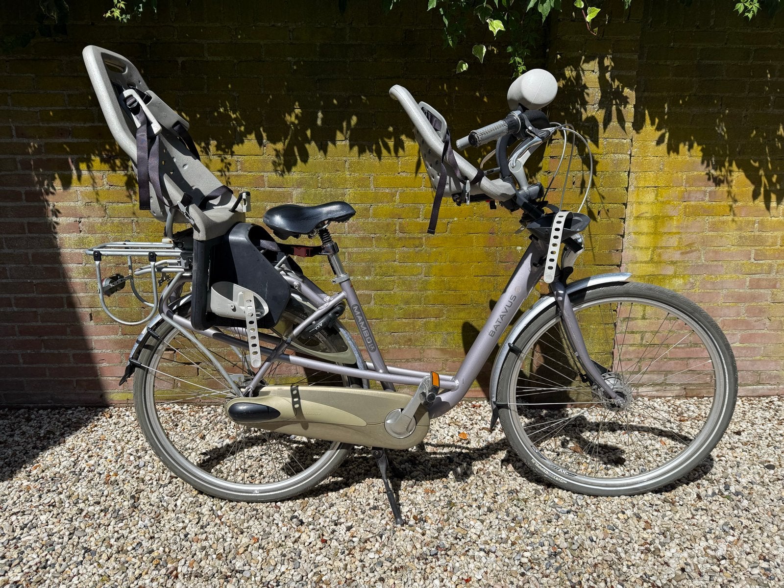 Batavus Mambo LX moederfiets met 2 kinderzitjes, Ophalen, 2 zitjes, Gebruikt, 47 tot 50 cm