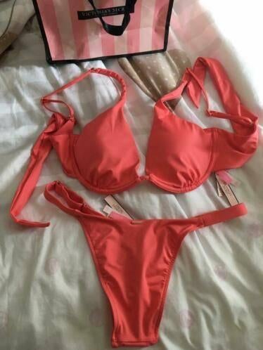 Victoria Secret Bikini XL zalm roze Nieuw, Nieuw, Ophalen of Verzenden, Victoria, Roze