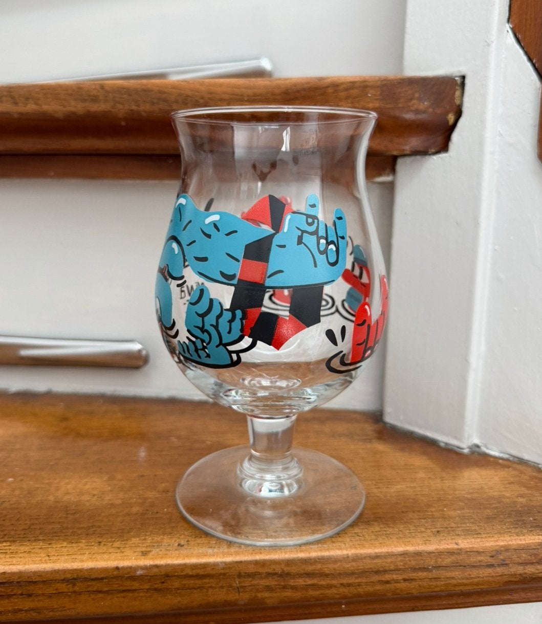Duvel bierglas Nina Vandeweghe uit 2019, Ophalen of Verzenden, Zo goed als nieuw, Glas of Glazen, Duvel