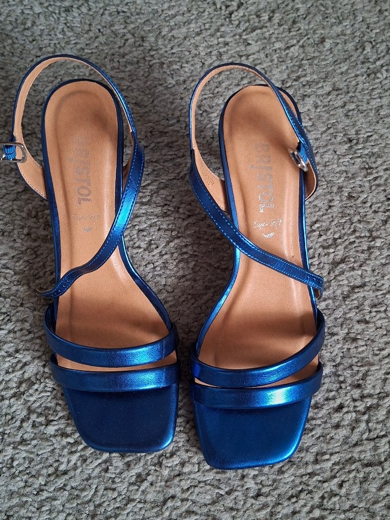 gala schoenen, Blauw, Zo goed als nieuw, Bristol, Sandalen of Muiltjes