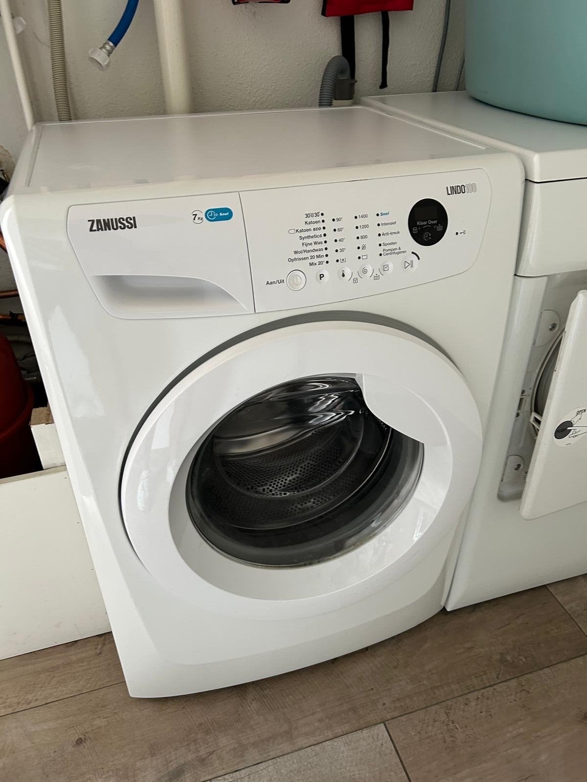 Zanussi Lindo100 Wasmachine - 7kg inhoud, Ophalen, Gebruikt, Voorlader, Kort programma