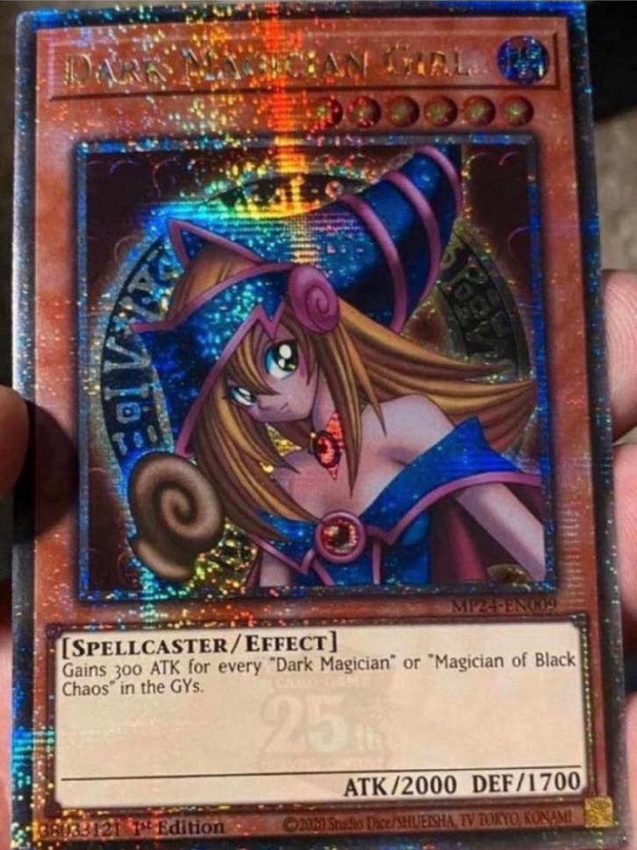 Yu-Gi-Oh! Dark Magician Girl MP24 1st Ed Quartercentury Mint, Hobby en Vrije tijd, Verzamelkaartspellen | Yu-gi-Oh!, Ophalen of Verzenden