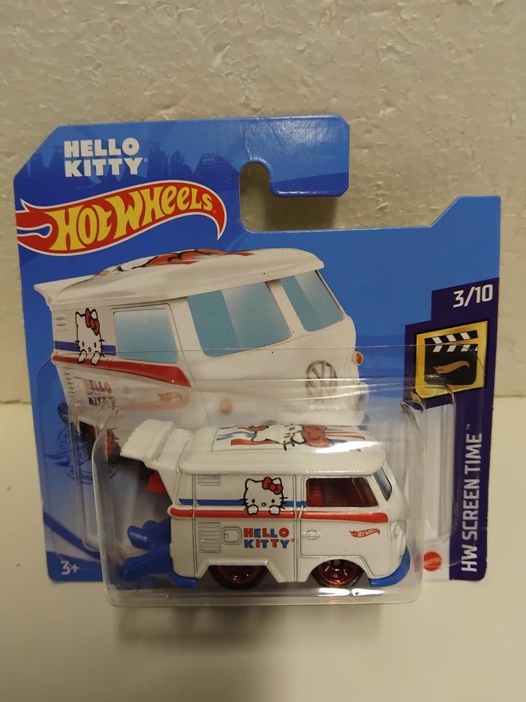 Hot Wheels blister Volkswagen T1 Hello Kitty 3INCH, Ophalen of Verzenden, Zo goed als nieuw, Auto