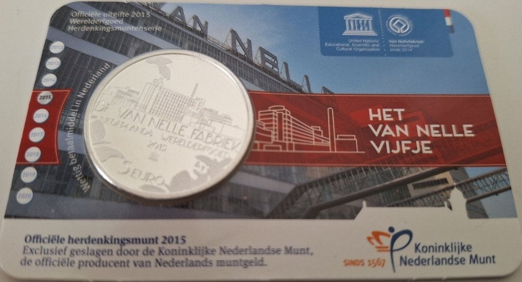 Coincard 2015 - Het Van Nelle Vijfje - UNC, Verzenden, Overige landen, 5 euro, Setje