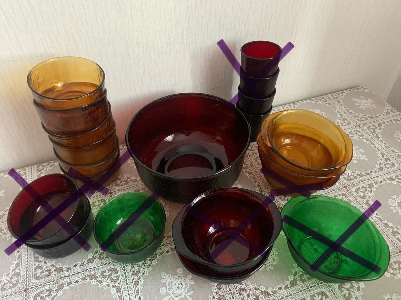 ARCOROC Sierra kom schaal glas vintage, Gebruikt, Ophalen of Verzenden, Overige stijlen, Glas