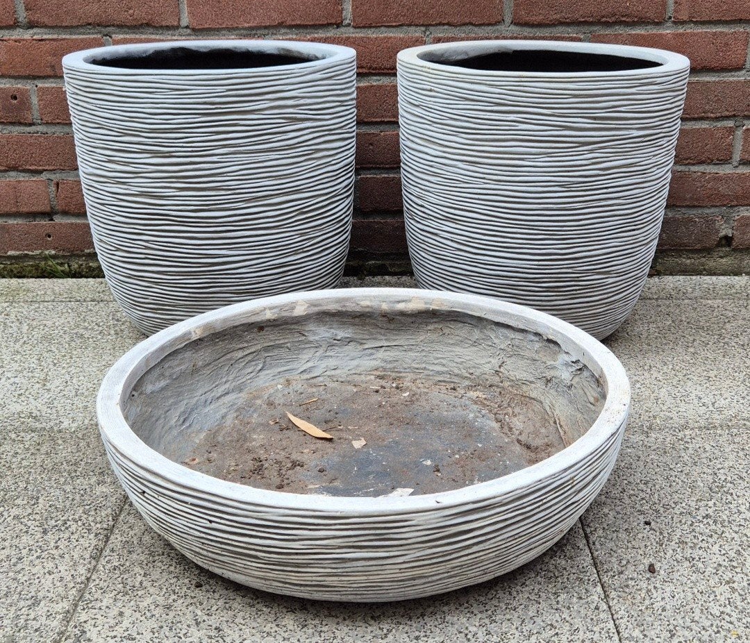 Capi plantenbakken & schaal, Tuin en Terras, Ophalen, Gebruikt, Rond, Aardewerk