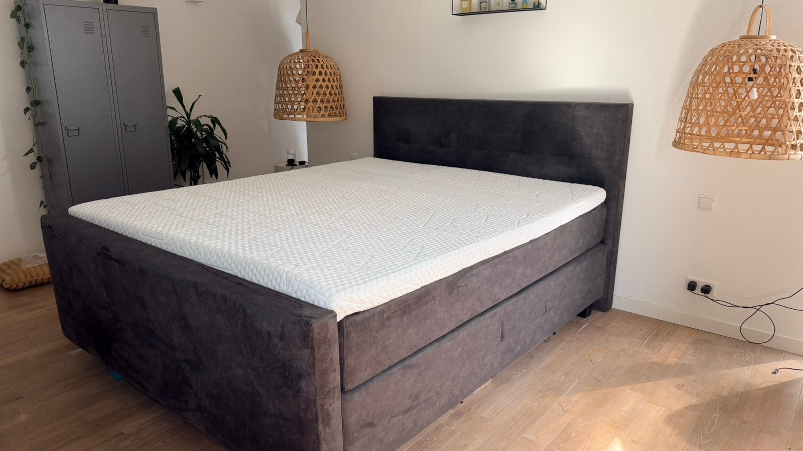 Luxe Swiss Sense boxspring, Ophalen, Gebruikt, 210 cm, Tweepersoons
