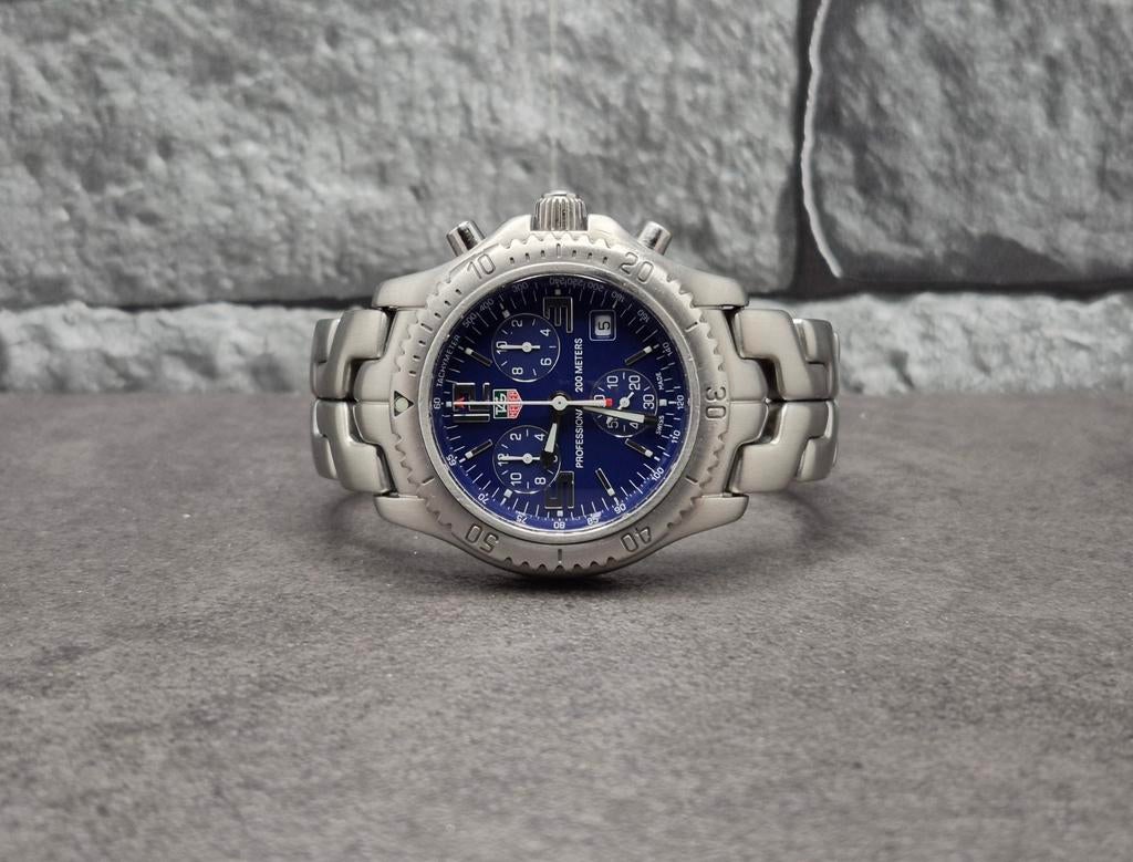 TAG Heuer Professional Chronograph "Jason Bourne" Quartz, Sieraden, Tassen en Uiterlijk, Horloges | Heren, Staal, Gebruikt, Staal