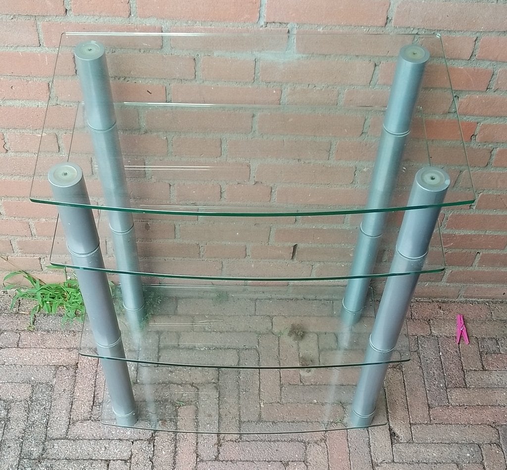 Glazen tvmeubel 64x40x80cm, Ophalen, 50 tot 100 cm, Glas, Minder dan 100 cm