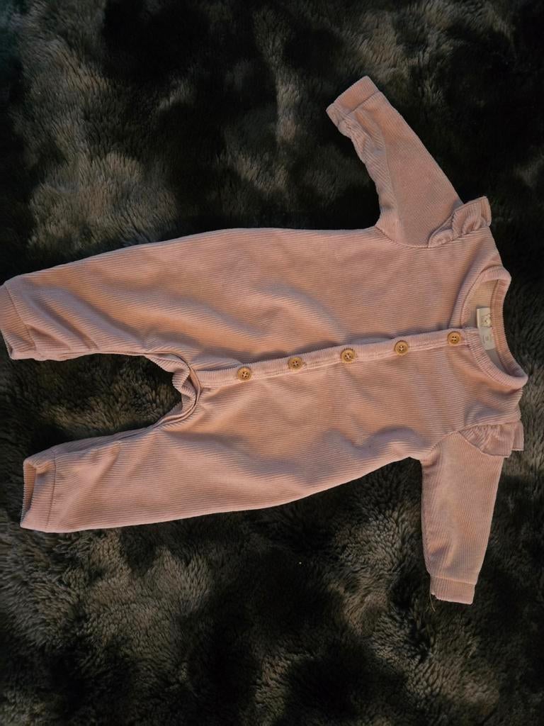 Schattig roze ribfluwelen boxpakje maat 56, Ophalen of Verzenden, Zo goed als nieuw, Baby, Meisje
