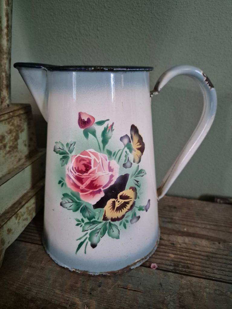 Emaille Japy kannetje, Antiek en Kunst, Antiek | Emaille, Ophalen of Verzenden