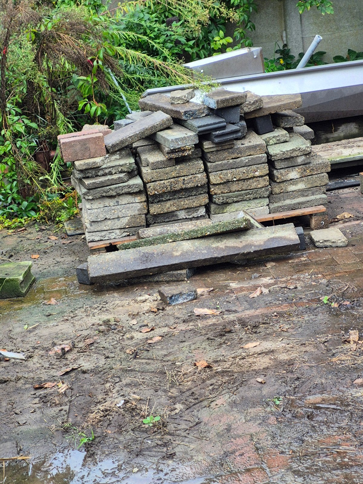betontegels, Tuin en Terras, Ophalen, Gebruikt, Beton, Terrastegels