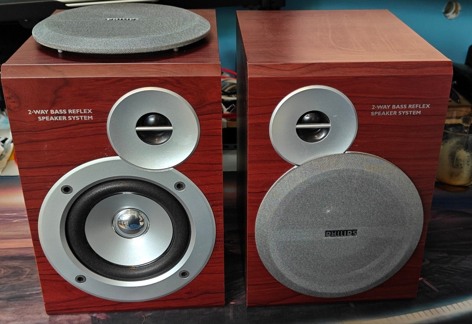 Philips MCD515 2-weg Bass Reflex Speaker Systeem, Philips, Gebruikt, Ophalen of Verzenden, Basreflex