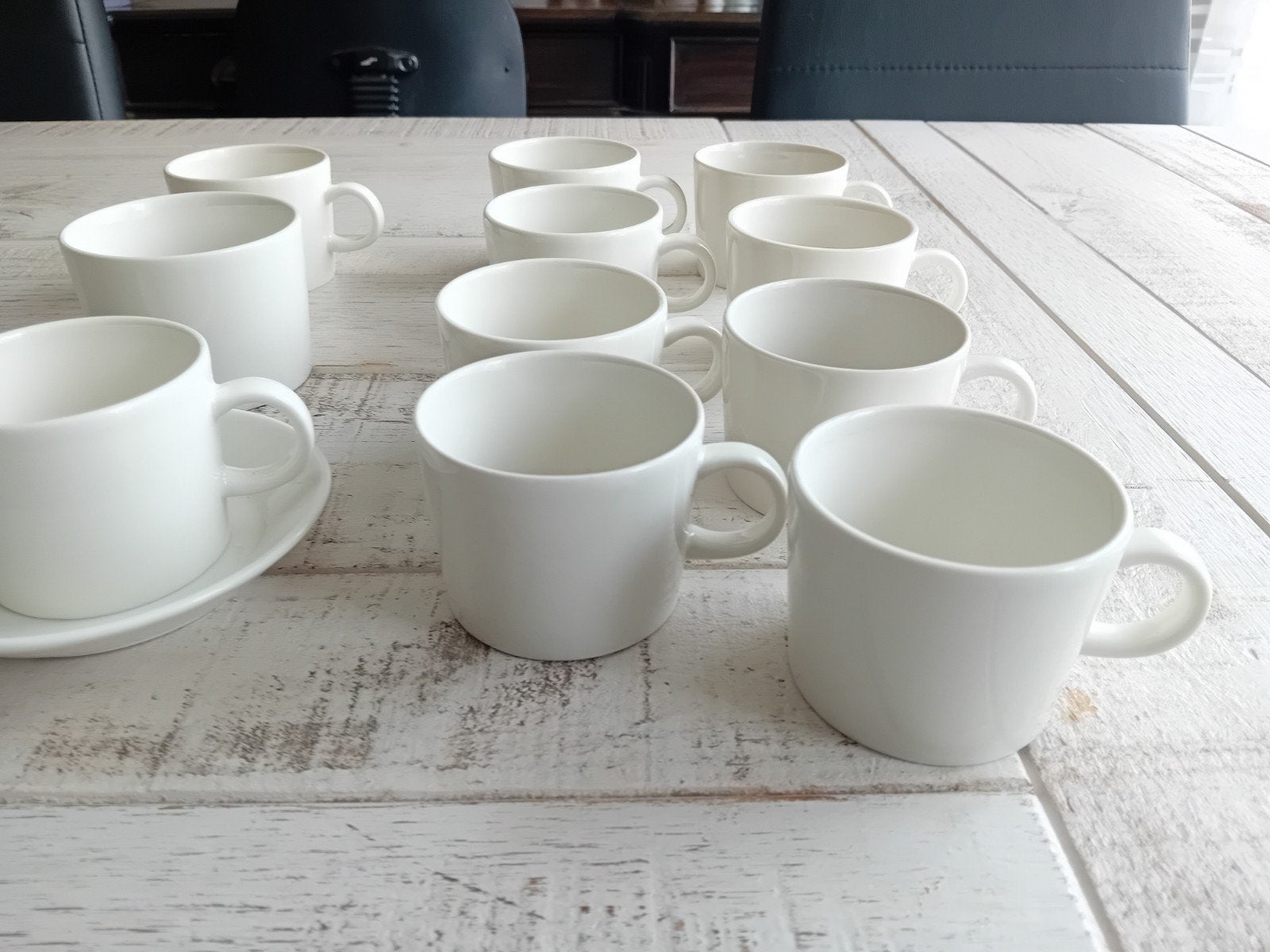 iittala/ Arabia Teema 6 espresso kopjes en 1 suikerpot, Huis en Inrichting, Keuken | Servies, Ophalen of Verzenden, Zo goed als nieuw