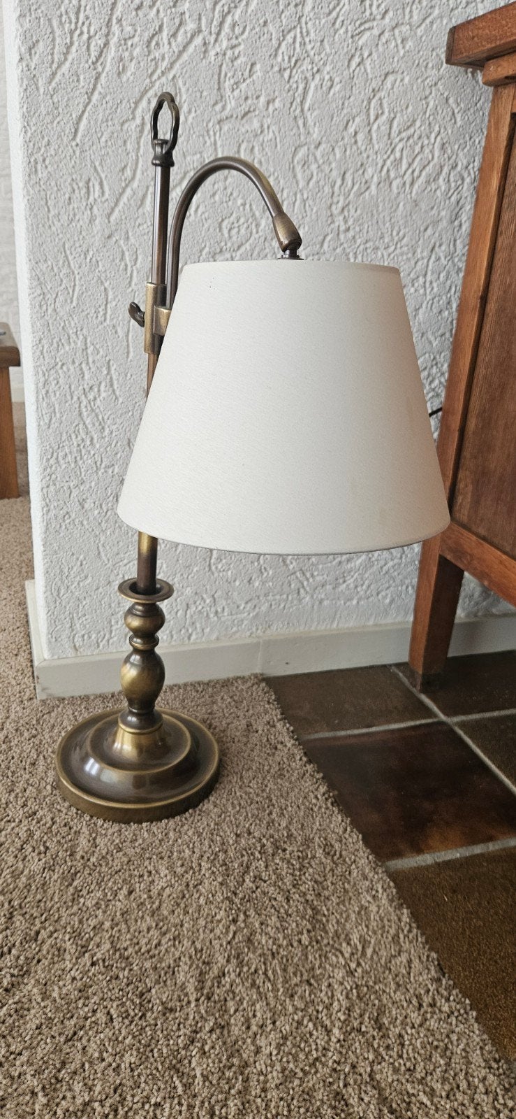 **Messing bureaulamp met lampenkap **, Ophalen, Bureaulamp