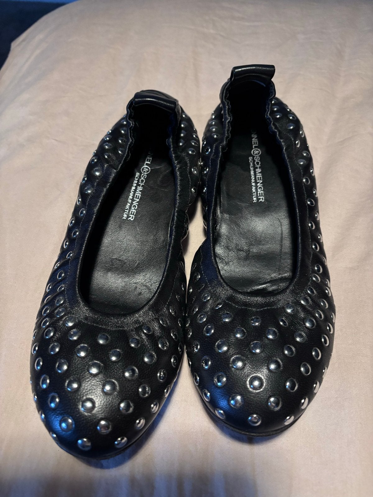 Zwarte Ballerina's met Studs - Kennel & Schmenger, Ophalen of Verzenden, Zo goed als nieuw, Zwart, Ballerina's