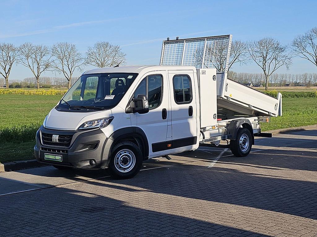 FIAT DUCATO 2.2 dub.cab kipper euro6, Auto's, Gebruikt, Euro 6, 7 stoelen, Wit