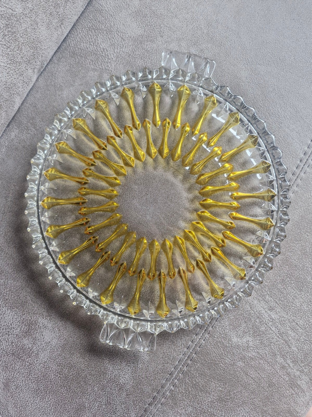 Vintage Walther Glas Torten Spass taart/vlaai plateau, Ophalen of Verzenden