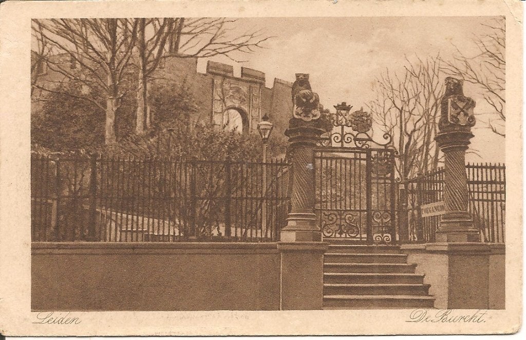 Oude Ansichtkaart Leiden - De Burcht, Ophalen of Verzenden, 1920 tot 1940, Gelopen, Zuid-Holland