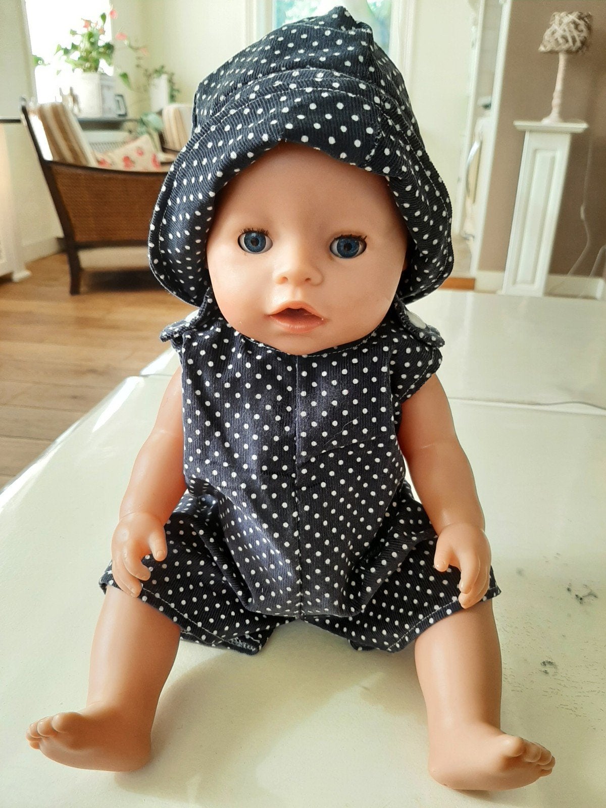 2 delige set jumpsuit hoed baby born pop 43cm, Ophalen of Verzenden, Nieuw, Babypop