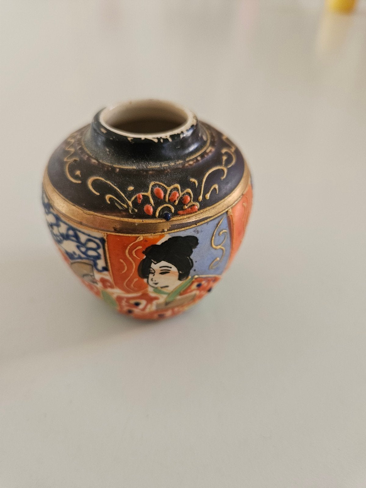 Antieke Japanse Satsuma Vaas - Handgeschilderd, Antiek en Kunst, Ophalen of Verzenden
