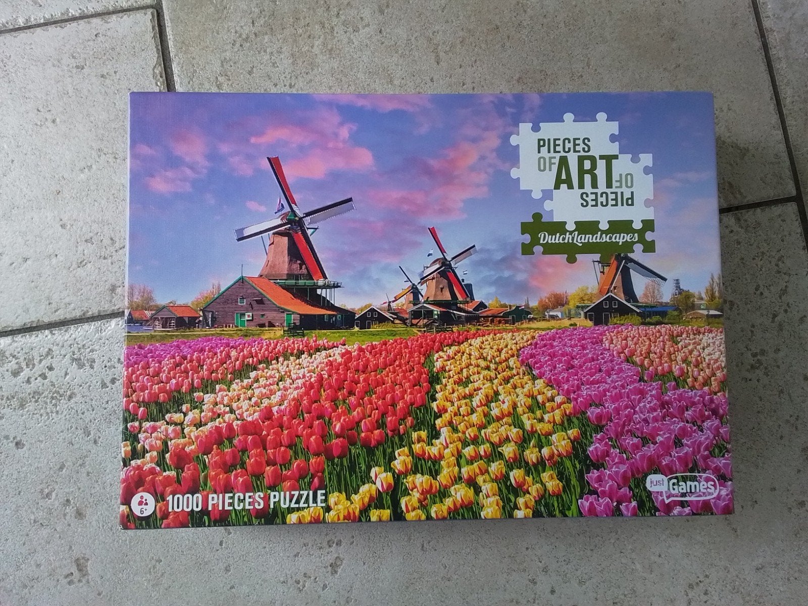 Tulpen en Molens Nederland 1000 stukjes, Hobby en Vrije tijd, Ophalen, 500 t/m 1500 stukjes, Zo goed als nieuw