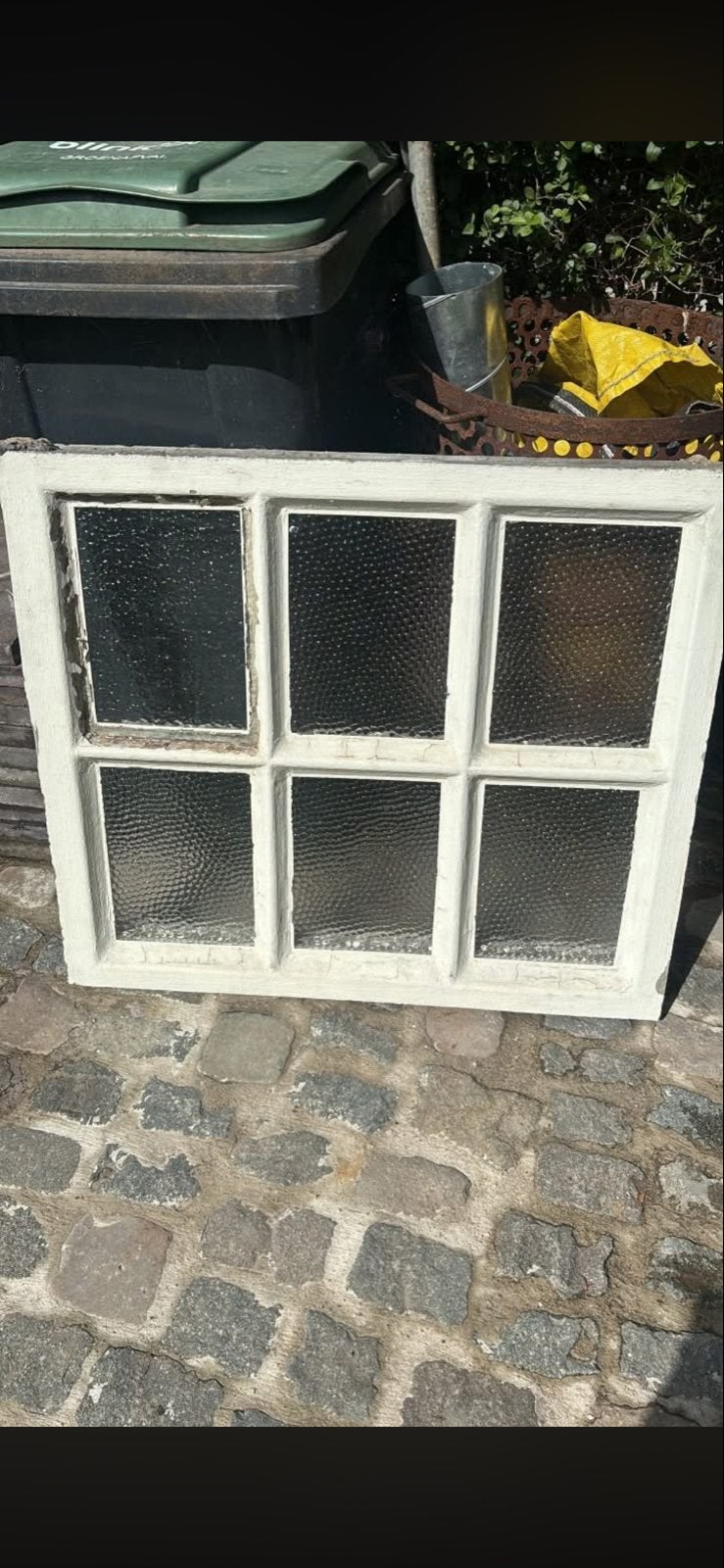 Gratis stalraam met gebarsten ruitje, Ophalen, Gebruikt, Minder dan 80 cm, Gevelraam of Ruit