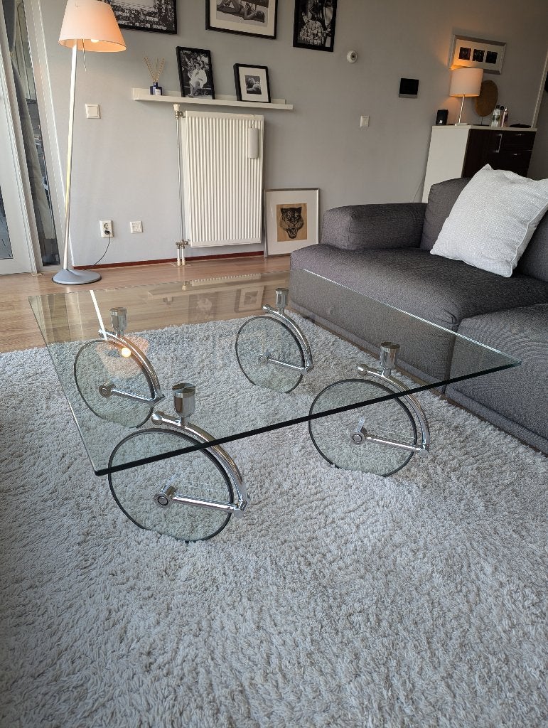 Fontana Arte “Tour Quadrato” Salontafel – Gae Aulenti (1980), Huis en Inrichting, Tafels | Salontafels, Ophalen, Gebruikt, 100 tot 150 cm