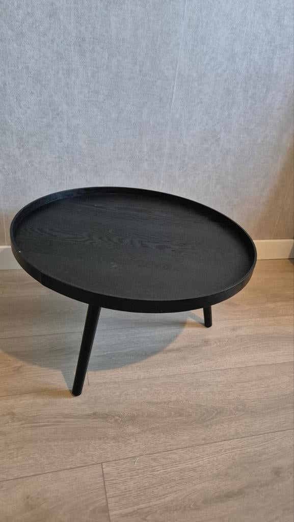 WOOOD Mesa salontafel maat L - Zwart, Huis en Inrichting, Tafels | Salontafels, Ophalen, 50 tot 100 cm, Rond, 50 tot 100 cm