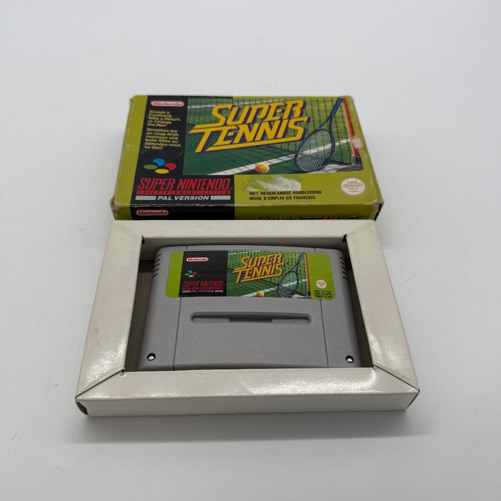 SNES Game - Super Tennis - met doosje, 1 speler, Ophalen of Verzenden, Zo goed als nieuw, Vanaf 3 jaar