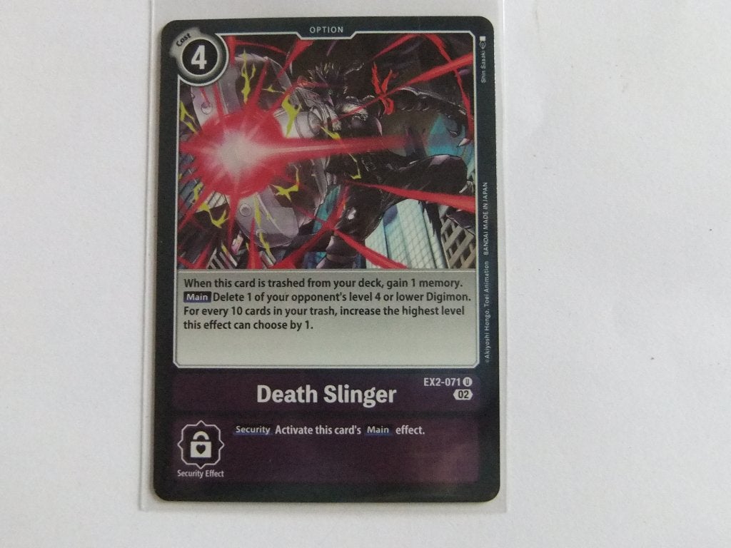 Digimon Card Game - Death Slinger EX2-071 U (Option Card), Verzenden, Nieuw, Losse kaart