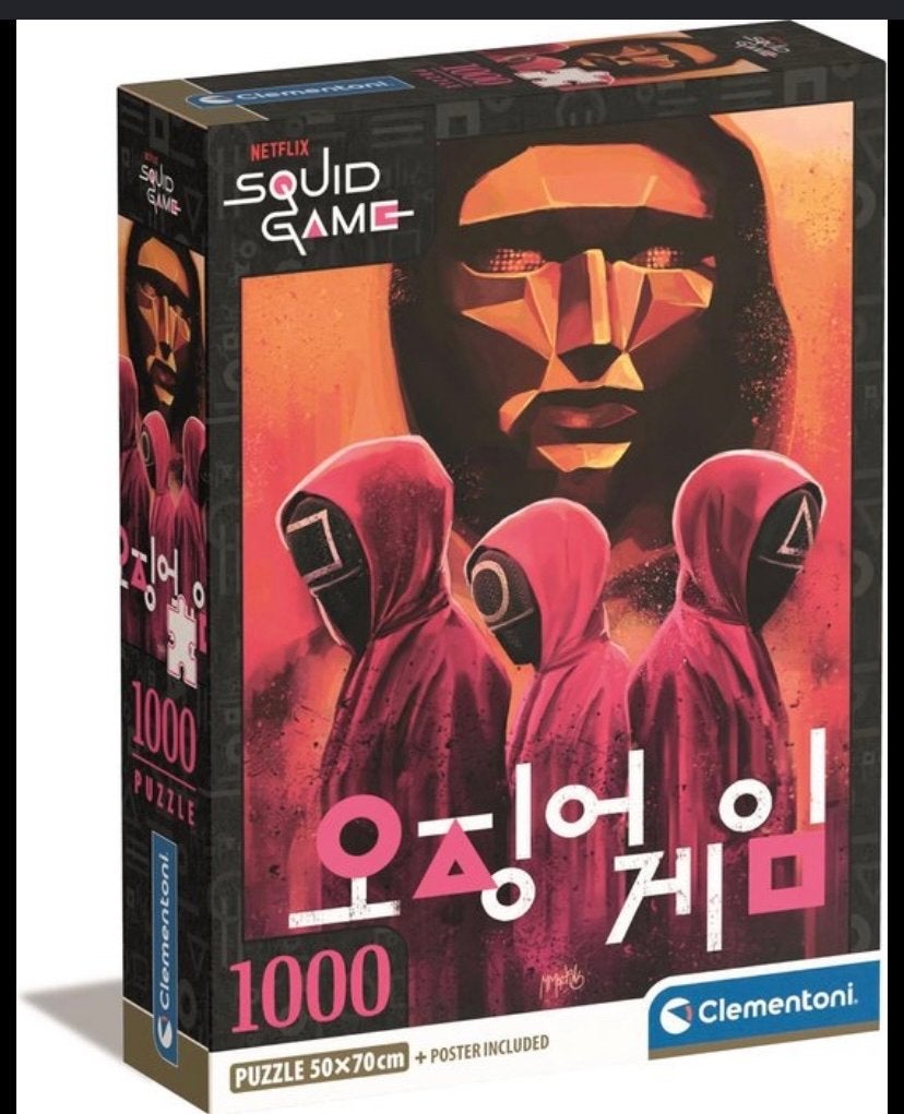 Squid Game Legpuzzel 1000 stukjes Clementoni, Ophalen, 500 t/m 1500 stukjes, Nieuw, Legpuzzel