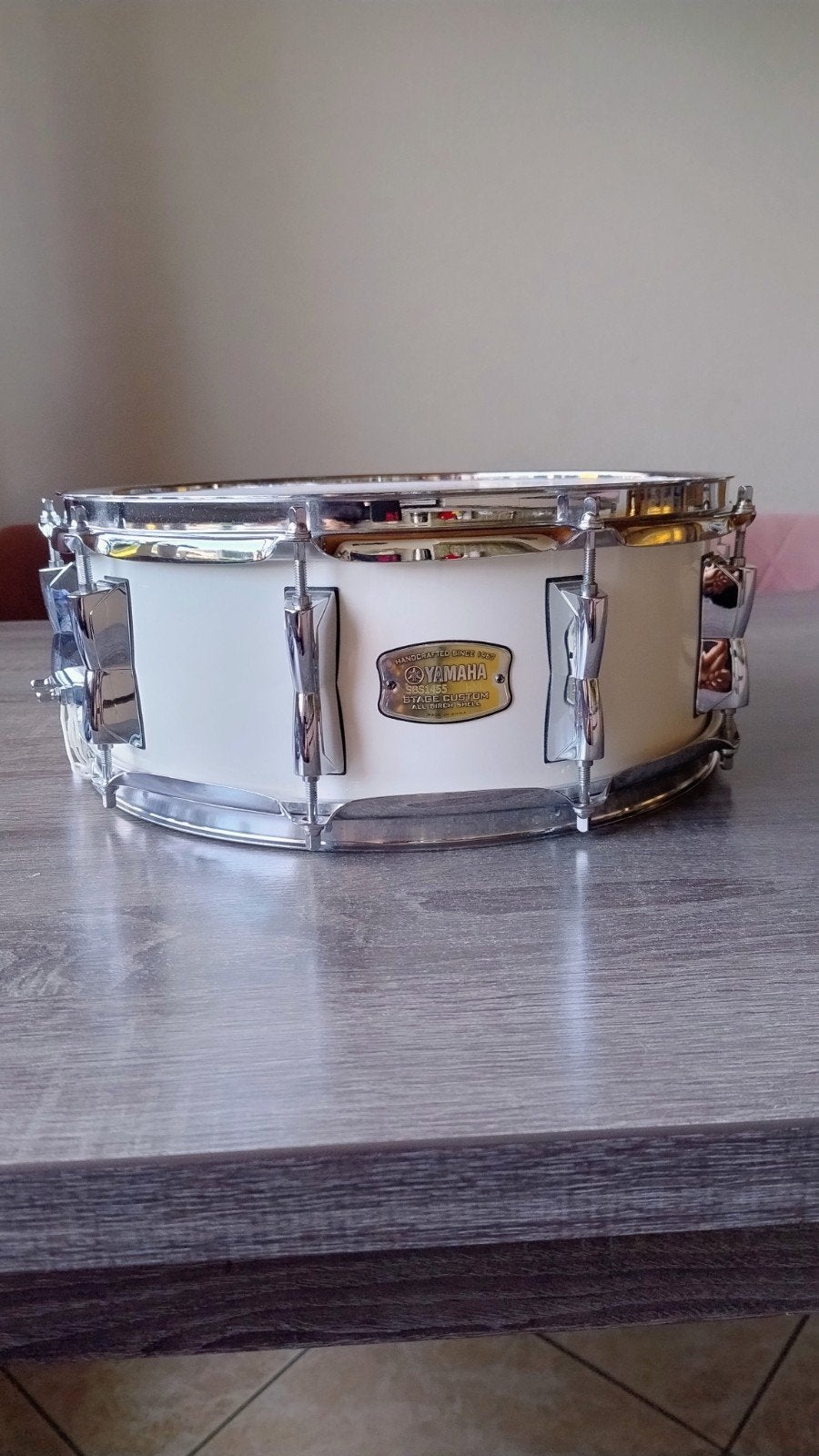 Yamaha Stage Custom Snaredrum 14"x5,5" Classic White, Muziek en Instrumenten, Ophalen of Verzenden, Zo goed als nieuw, Yamaha