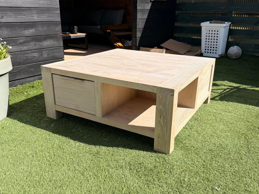 Salon tafel met opbergruimte, Tuin en Terras, Tuinsets en Loungesets, Ophalen, Zo goed als nieuw