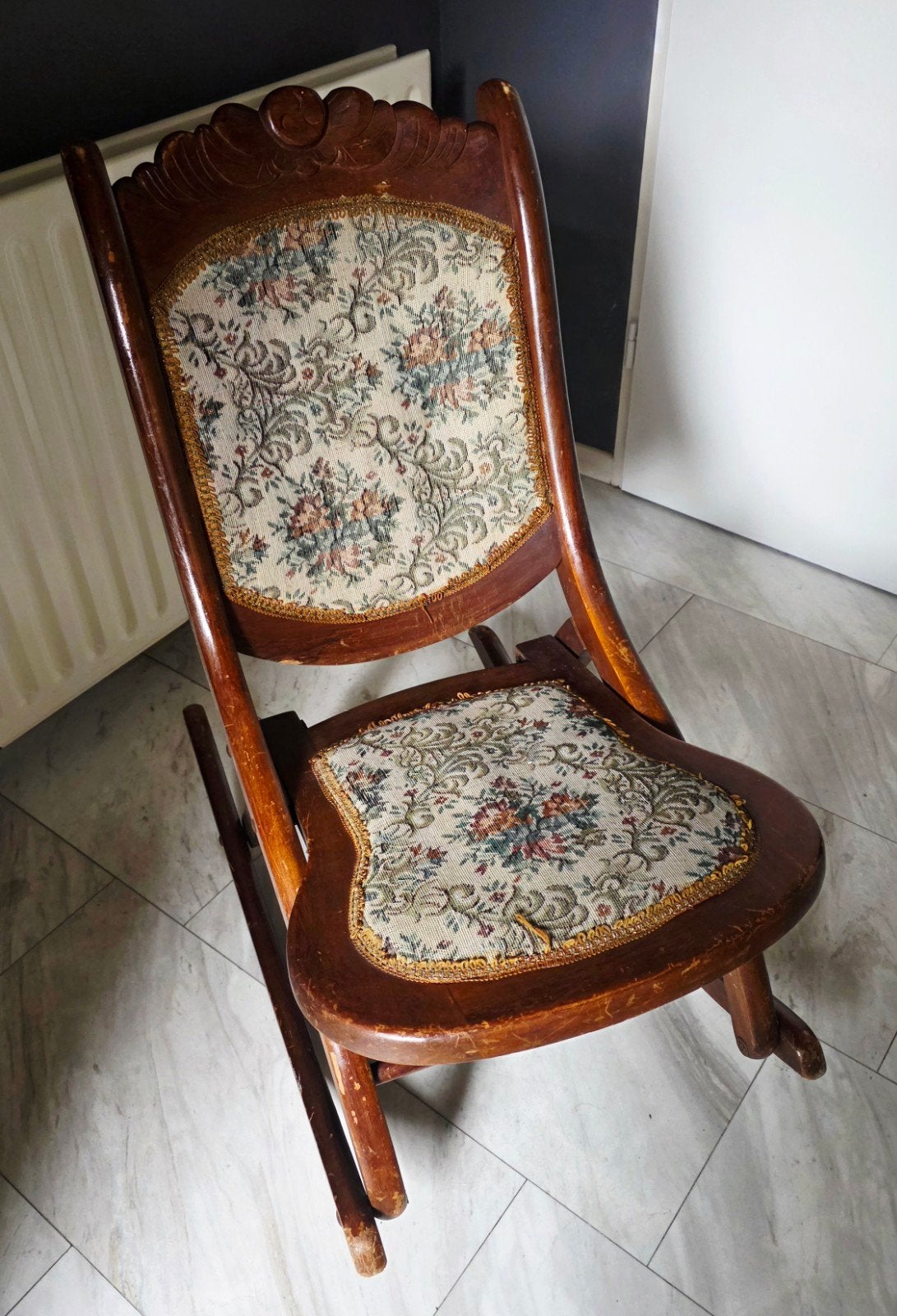 Victoriaanse Opvouwbare Schommelstoel, Antiek en Kunst, Antiek | Meubels | Stoelen en Banken, Ophalen