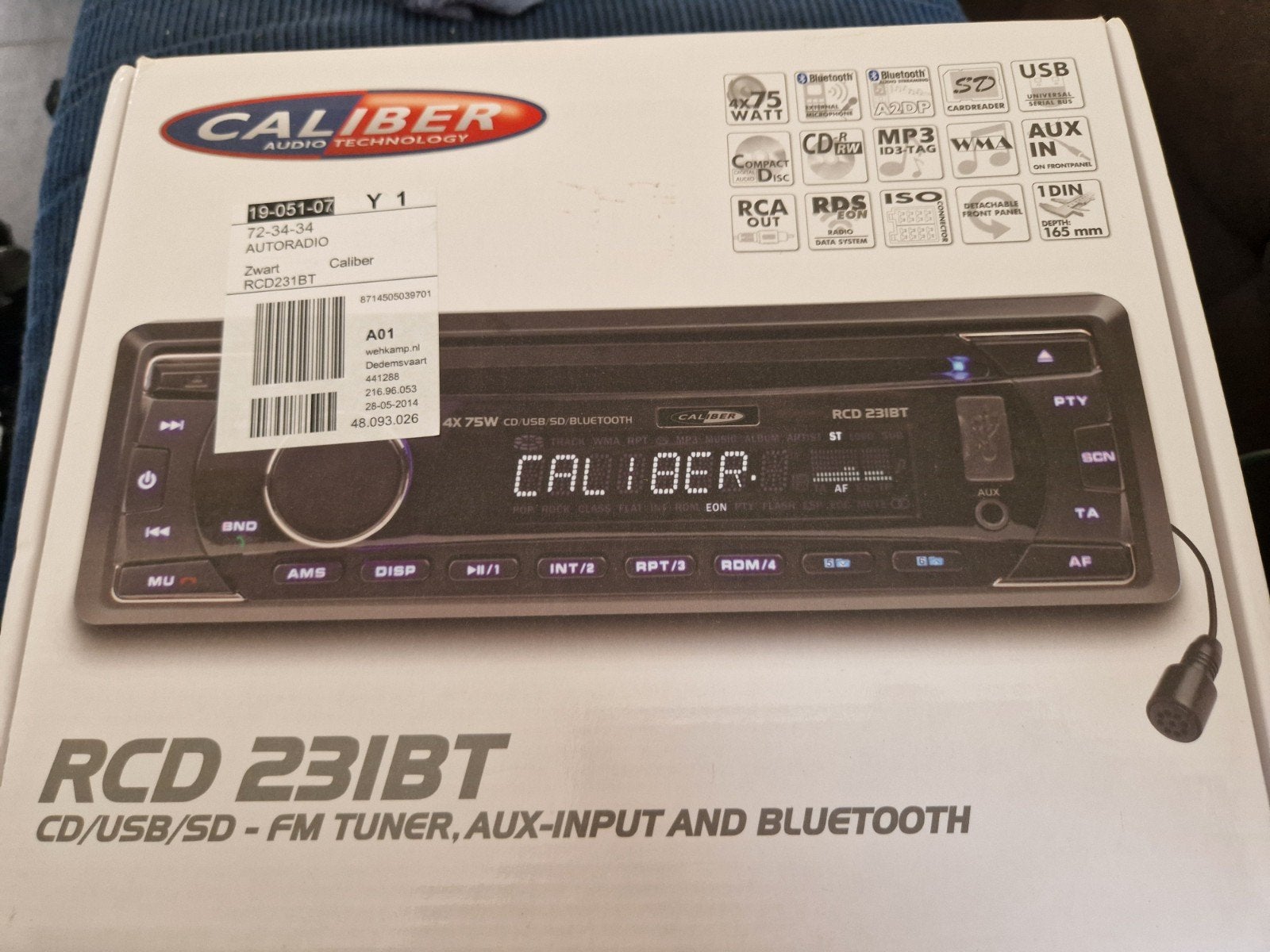 Caliber RCD231BT autoradio radio, Ophalen, Nieuw