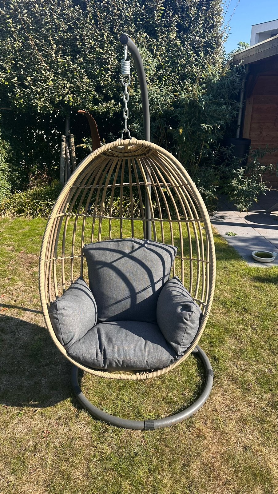 Te koop Panama swing chair egg, Tuin en Terras, Ophalen, Zo goed als nieuw, Kunststof