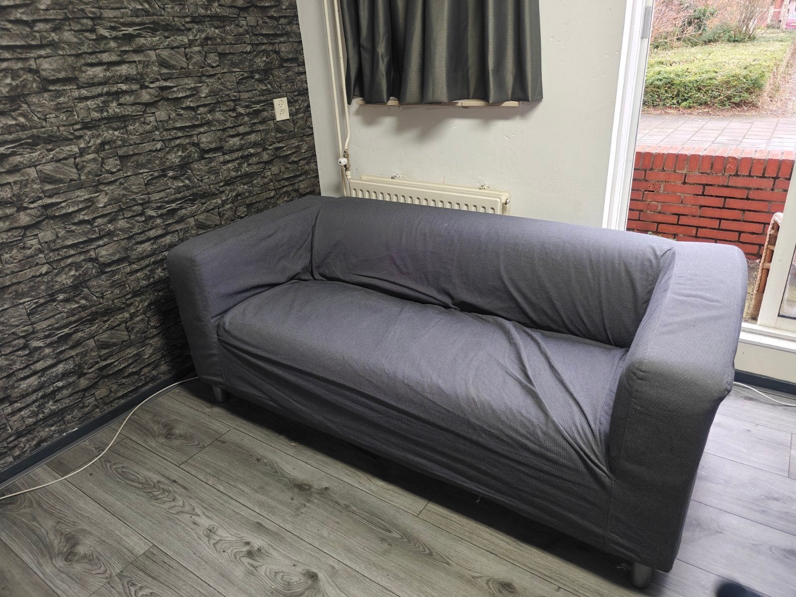 KLIPPAN 2-zitsbank ikea, Ophalen, Kunststof, Gebruikt, 150 tot 200 cm