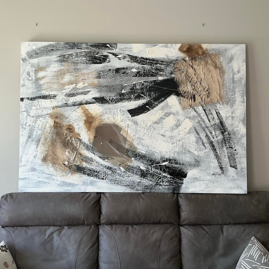 Modern abstract schilderij van Dalfred - 180x120 cm, Ophalen