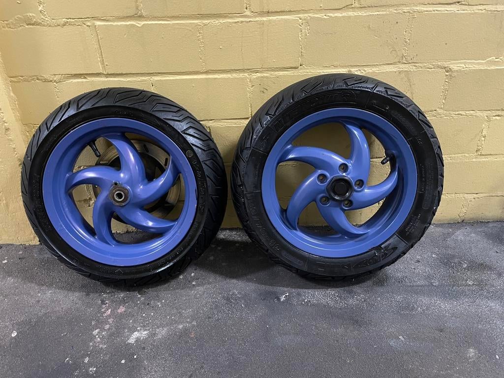 Gilera runner velgen set 50cc paars, Motoren, Ophalen of Verzenden
