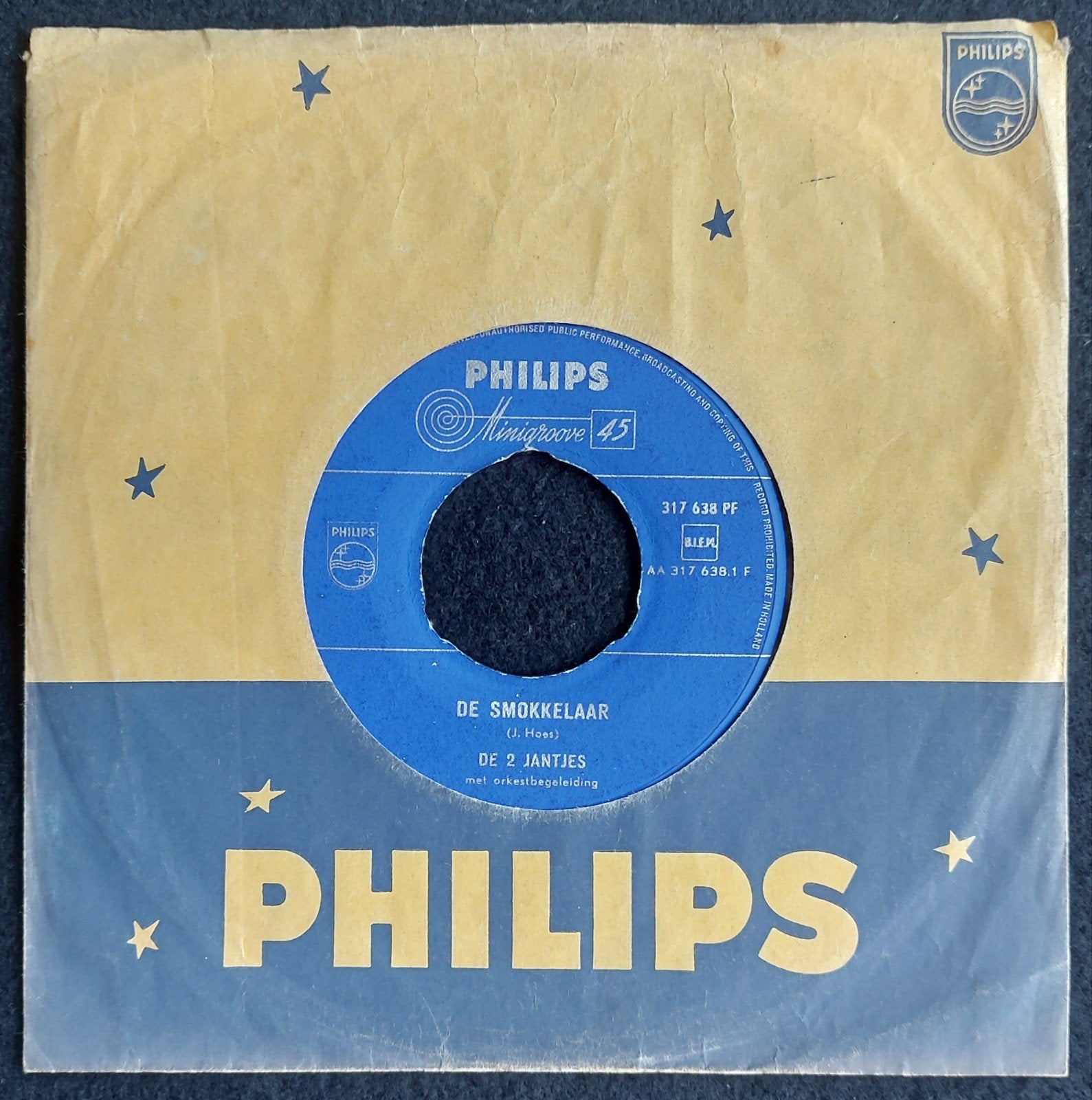 De 2 Jantjes - De smokkelaar (1956), Gebruikt, 7 inch, Ophalen of Verzenden, Nederlandstalig