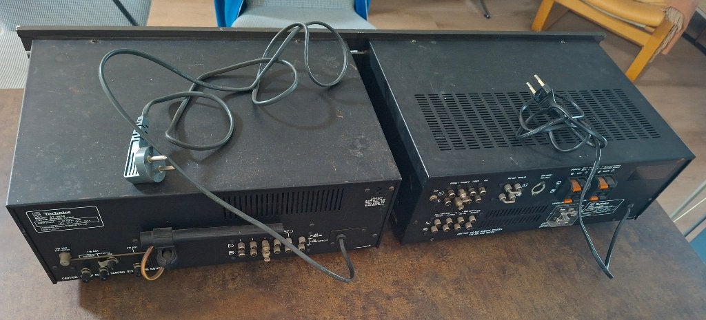 Vintage Technics SU-8600 icm ST-9600 tuner, Gebruikt, 60 tot 120 watt, Stereo, Ophalen
