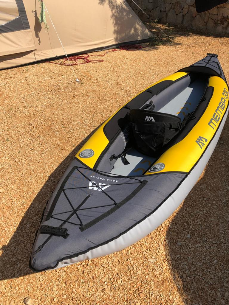 Aqua Marina Memba ME-330 Kajak - gebruikt, scheur., Watersport en Boten, Kano's, Gebruikt, Kajak, Eén persoon, Opblaasbaar, Met peddels