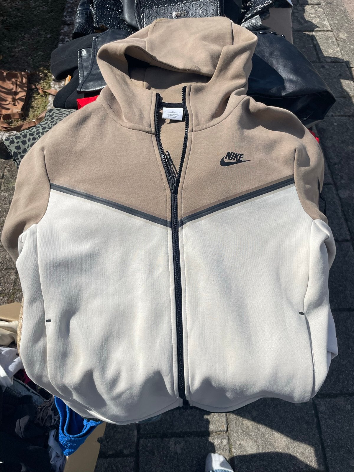 Nike Tech Fleece Vest - Beige/Wit, Ophalen of Verzenden, Gedragen, Overige maten, Beige