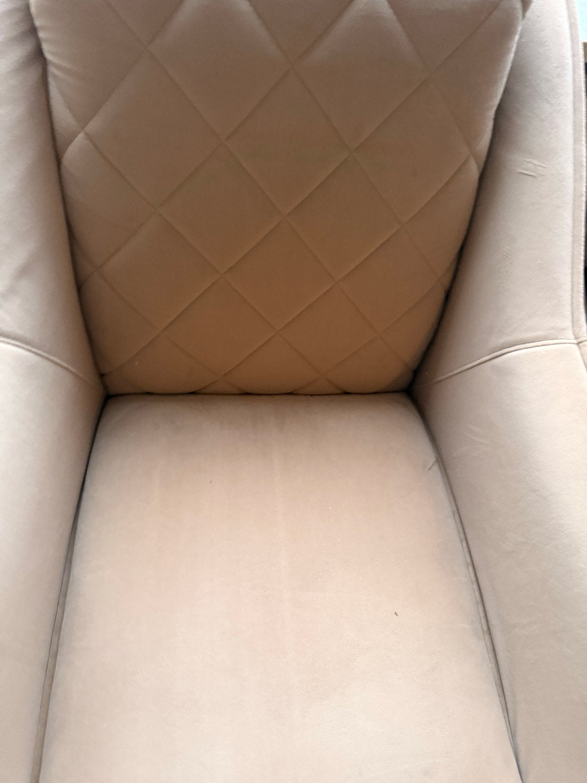 Riviera Maison fauteuil, beige,, Huis en Inrichting, Ophalen, Gebruikt, Minder dan 75 cm, 75 tot 100 cm