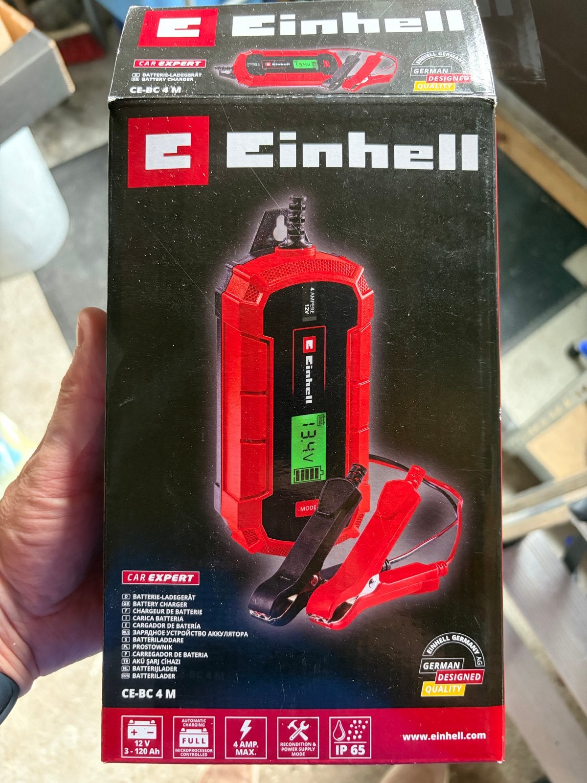 Einhell CE-BC 4 M Acculader - 12V, 4A Max, IP65, Auto-onderdelen, Accu's en Toebehoren, Ophalen of Verzenden, Nieuw, Overige automerken