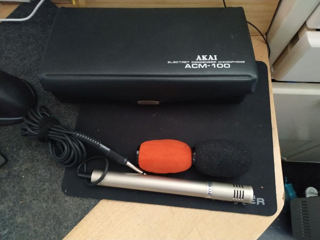 AKAI ACM-100 condensatormicrofoon, Ophalen of Verzenden, Gebruikt, Overige typen